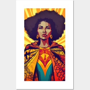 African Queen, Afro Superhero, Female Warrior, Black History Posters and Art